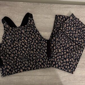 SET Varley Sherman Bra & Leggings Nightfall cheetah